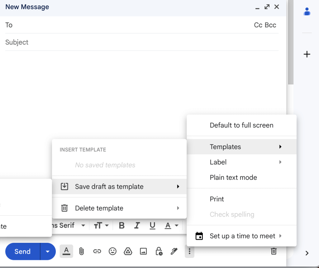 Gmail template bericht opslaan en gebruiken voor herbruikbare emails